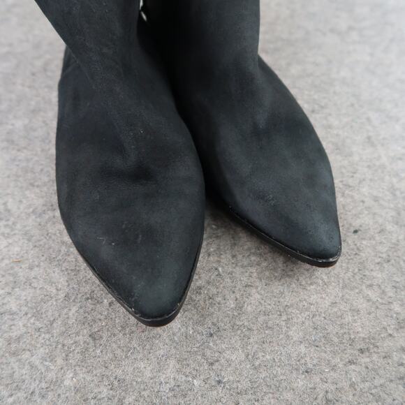 Splendid Shoes Womens 6 Bootie Niva Black Suede Leather Pointed Toe Ankle Boots - Picture 16 of 16